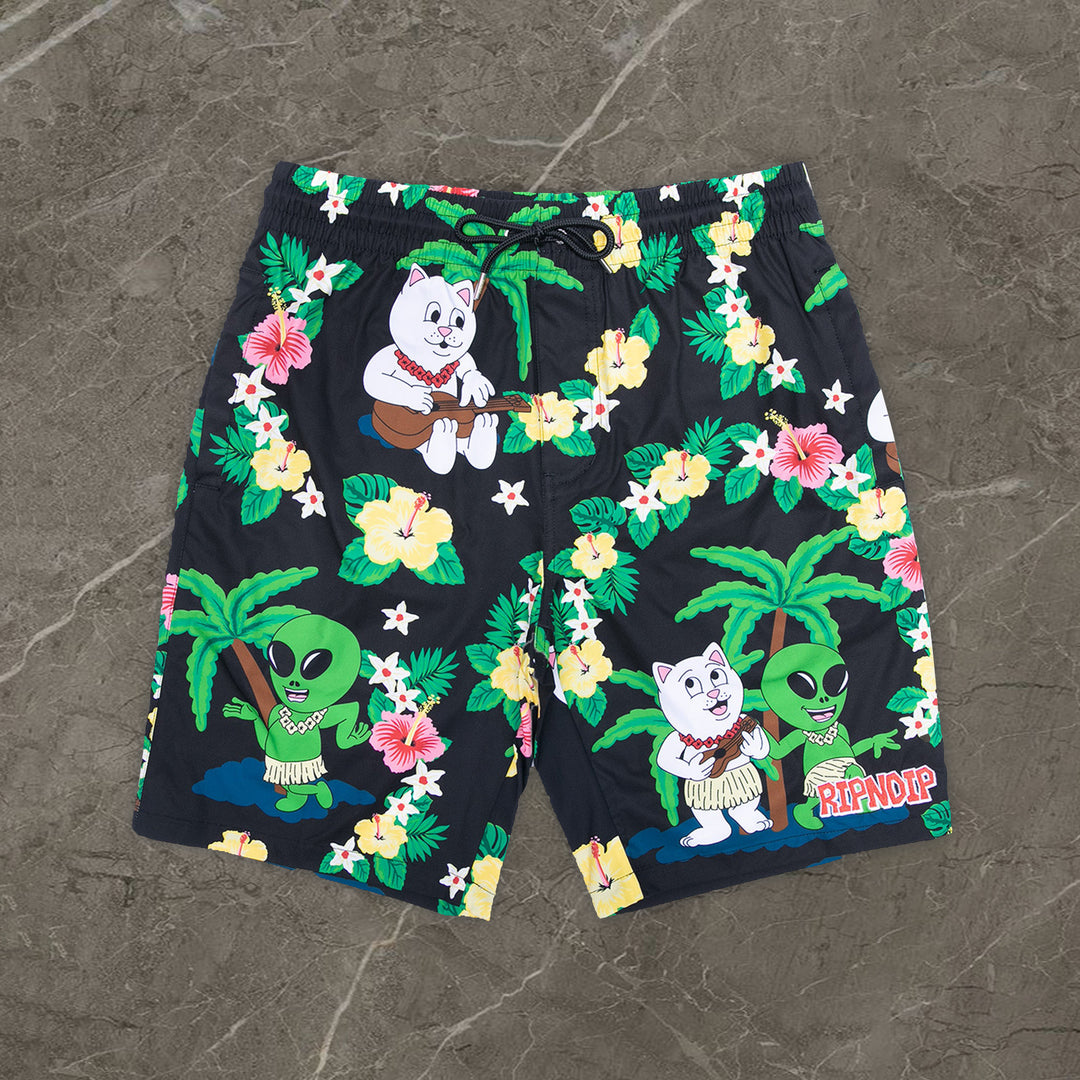 Holiday print casual beach shorts - boasready