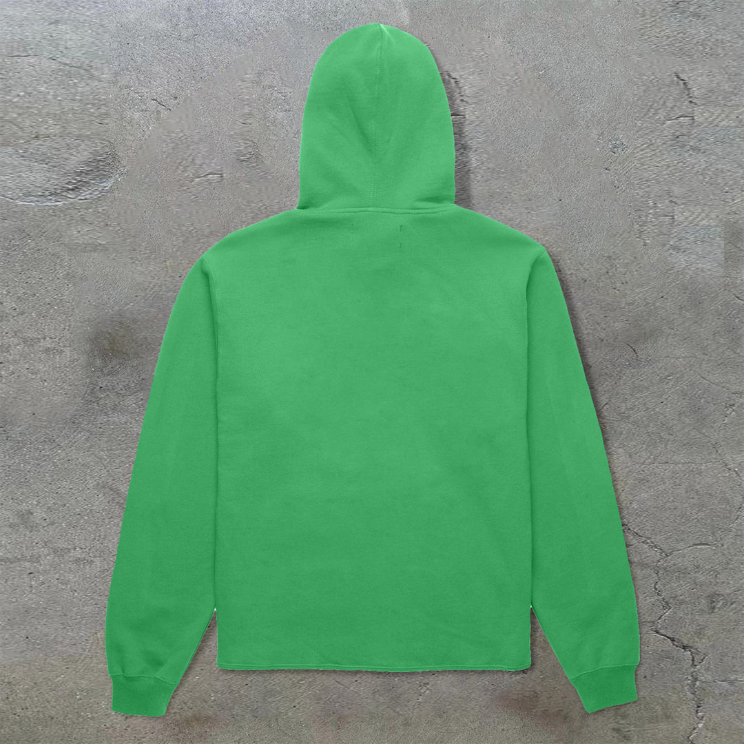 Retro Trendy Color Contrasting Comic Hoodie - boasready