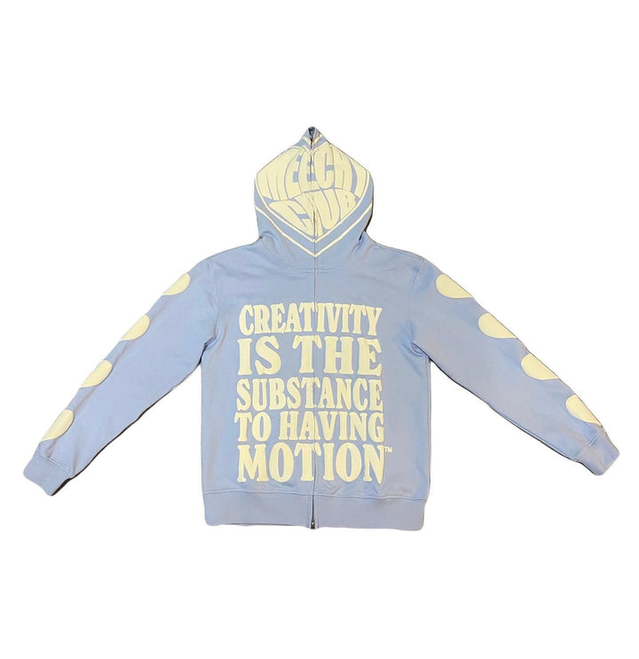 Personalized Trendy Letter Print Full Zip Print Hoodie