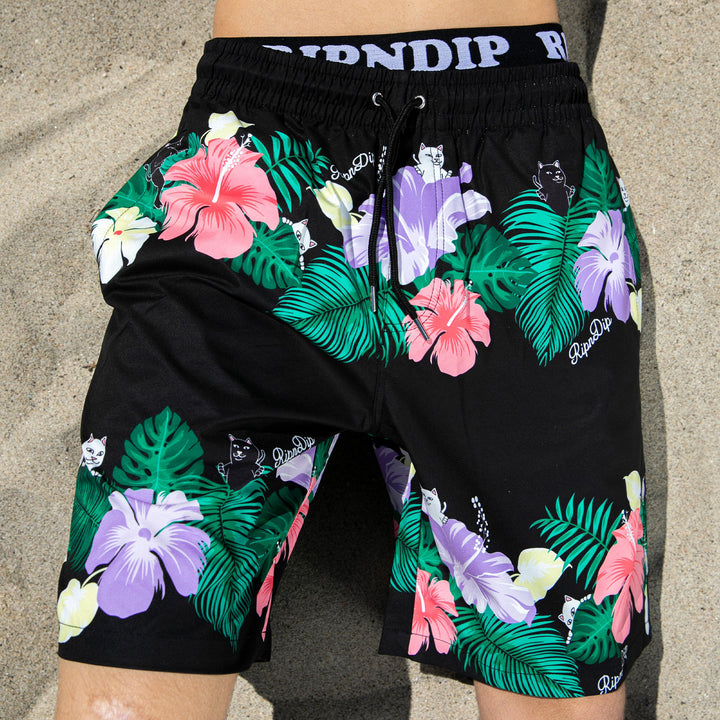 Trendy retro printed casual beach shorts - boasready