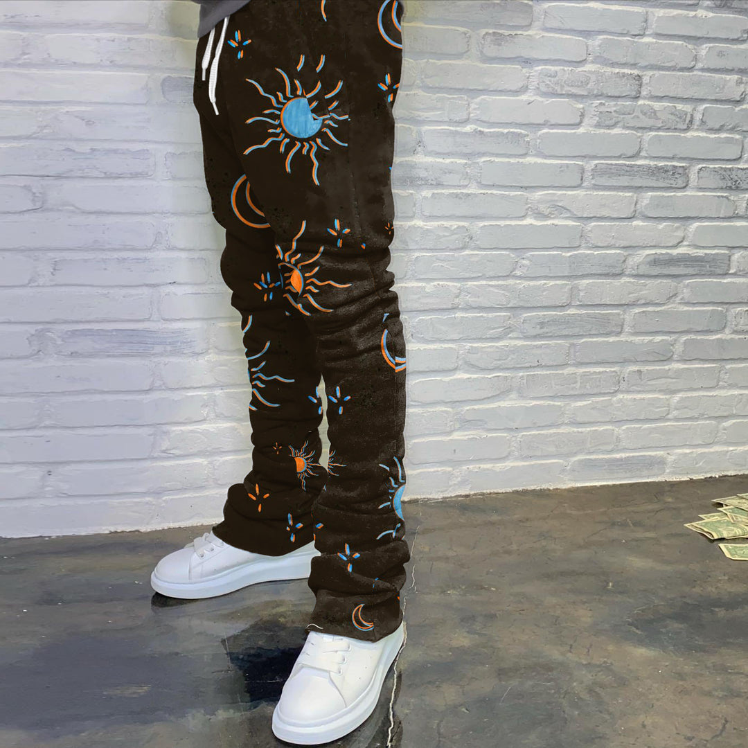 Trendy Retro Sun and Stars Sweatpants - boasready