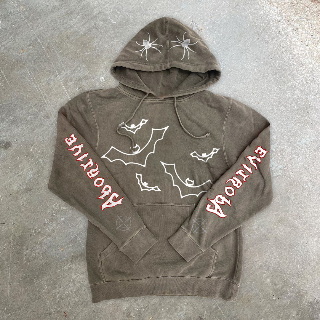 Brown Wash Vintage Street Hoodie - boasready