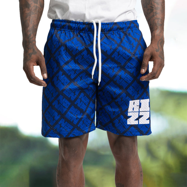 Trendy brand printed casual street mesh shorts - boasready