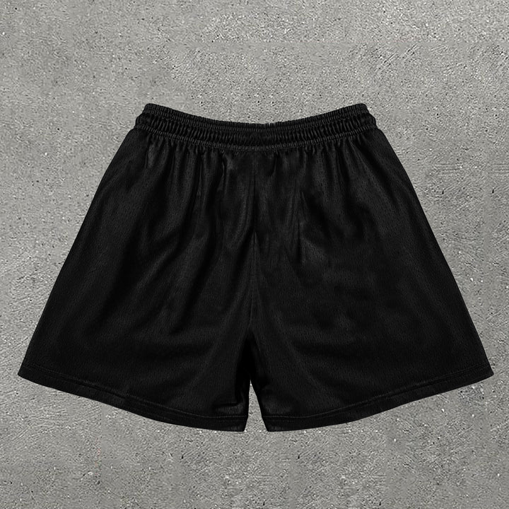 Casual Power Print Mesh Shorts - boasready