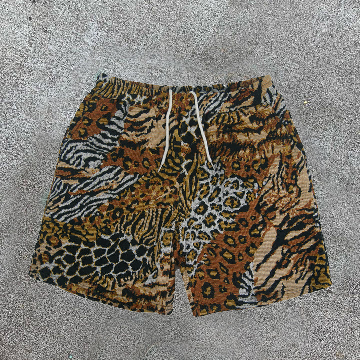 Vintage Tiger Print Fashion Shorts - boasready