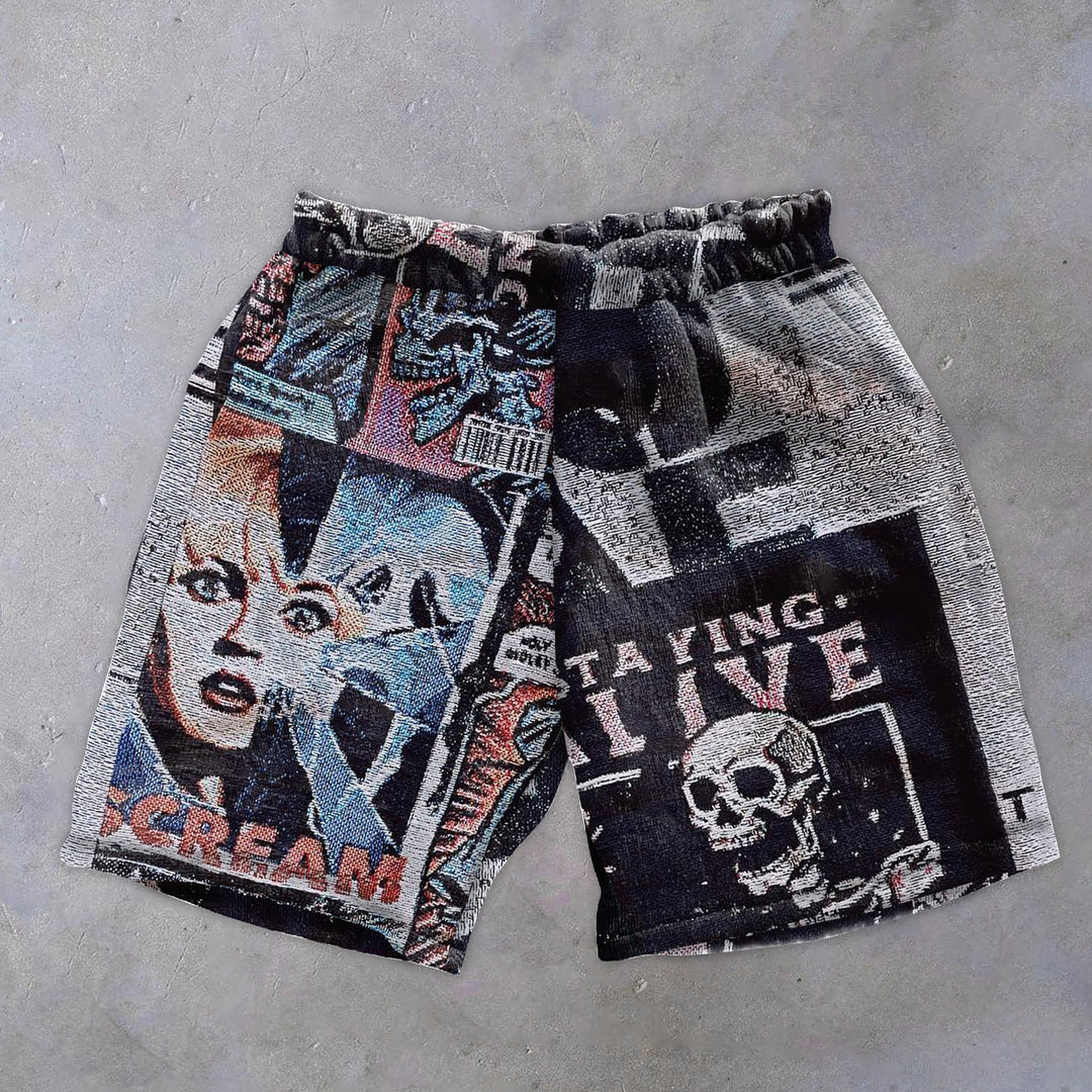 Trendy Vintage Personalized Print Shorts - boasready